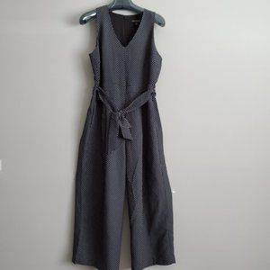 Banana Republic Cropped Jumpsuit Polka Dot  Sz 4